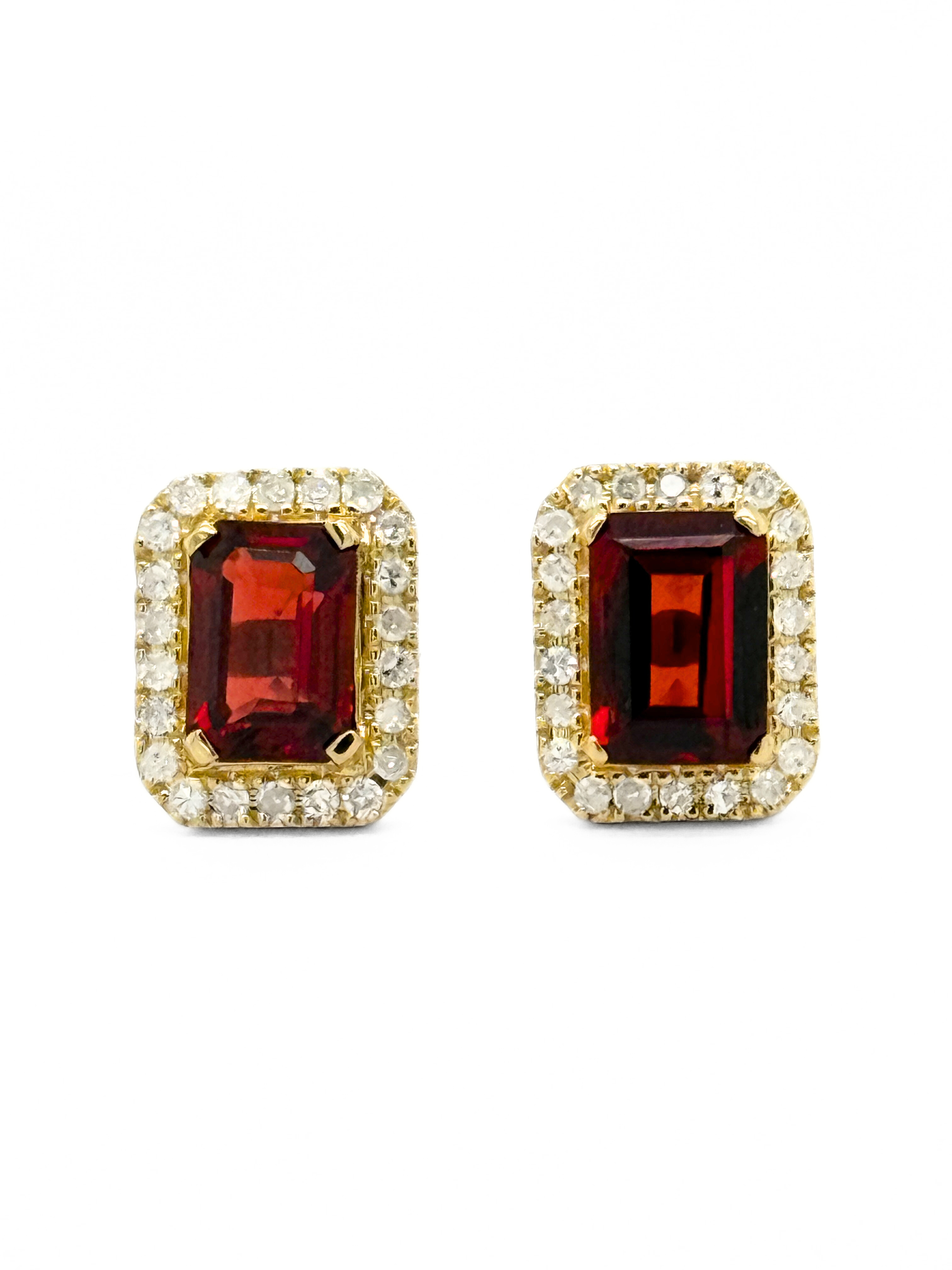 GARNET STUD EARRINGS-417276
